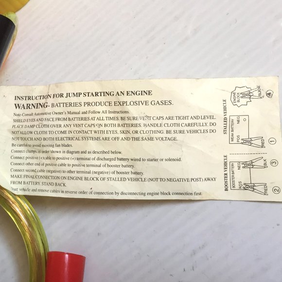 Jumper Cable Battery Car 8ft Emergency Power Starter Booster + Bonuses + - Picture 2 of 3